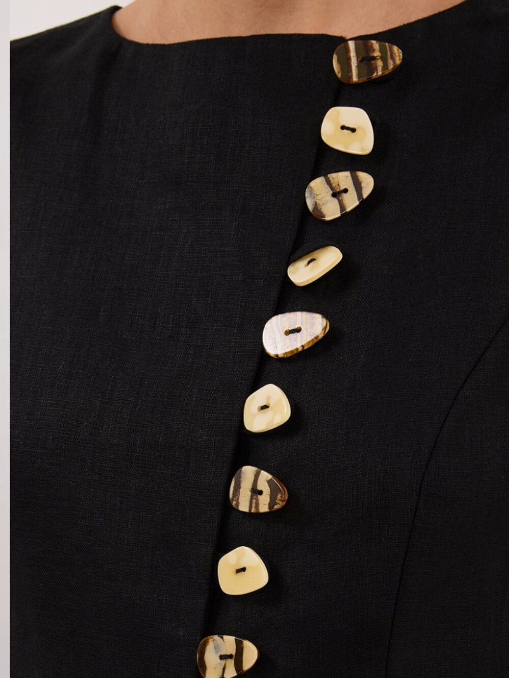 DISSH Baylee Black Sleeveless Linen Top Black Size 8 - Picture 8 of 10